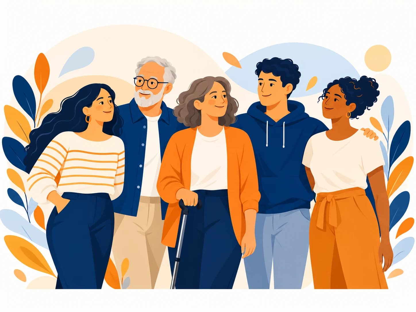 Comunidad EMUR: personas diversas apoyándose mutuamente